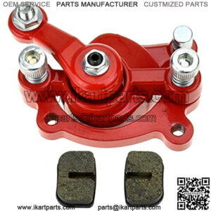 Red Rear Disc Brake Caliper With one Pairs Spare Brake Pads for Predator 212 Moto MM-B80 MM-B105 Motovox MBX10 MBX11 MBX12 Classic 1000w Electric Mini Bike