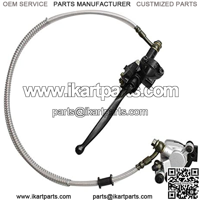 Front Disc Brake Master Cylinder Caliper Assembly Replacement for 2 Stroke 43cc 47cc 49cc Mini Pocket Bike Dirt Bike Mini Chopper Scooter