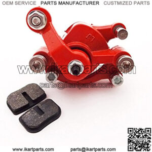 Red Rear Right Side Disk Disc Brake Caliper + Spare Brake Pads For 2 Stroke 43cc 47cc 49cc Engine Chinese Mini Pocket Dirt Bike Scooter Minimoto