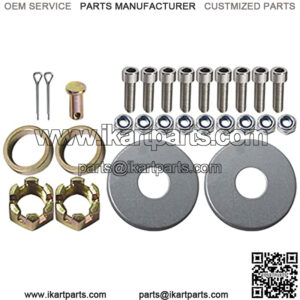 Go Kart Rear Axle Kit Brake Master Cylinder Disc Rotor Hub Replacement for Go Kart Drift Trike Cart ATV