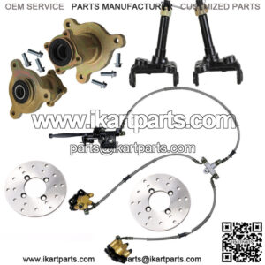 Quad ATV Go Kart Front Steering Spindle 3 Stud Wheel Hub Brake Caliper 50c-110cc