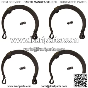 1036 Four 4-3/16" Band Brakes w Brackets For Go Karts Mini Bikes Manco Trikes