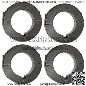 Set of 4, 1-1/4" Steel Split Axle Locking Collars Go Kart Racing Cart Parts