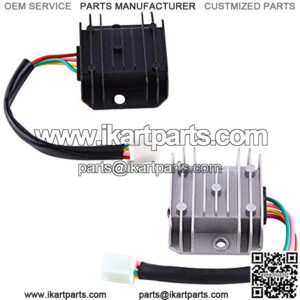 4 Wires 12V 4-pin Voltage Regulator Rectifier for 50cc 70cc 90cc 110cc 125cc ATV Scooters Go Karts Quad 4 Wheelers Moped Dune Buggy Sandrail Roketa Taotao Rectifier(Black)