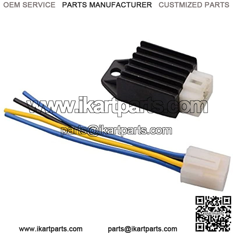 4 Pin 12V AC Voltage Regulator Rectifier with 4 Wires for Motorcycle ATV Moped Scooter Go Kart