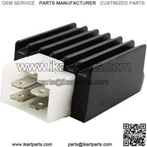 Voltage Regulator 12V 4-pin Rectifier for 50cc 70cc 90cc 110cc 125cc ATV Scooters Go Kart Quad 4 Wheeler Moped Dune Buggy Sandrail Roketa Taotao Sunl Jonway Kazuma Meerkat