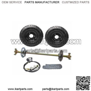 29" Go Kart Rear Axle Kit Wheels Sprocket Brake Assembly Disc Hub for ATV Trike