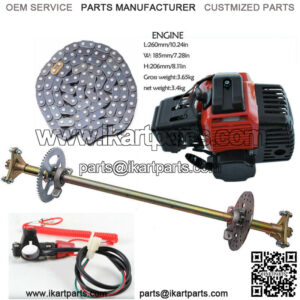 29" Go Kart Rear Axle Kit + 49cc 2 Stroke Engine Motor ATV Golf Cart Trike Quad