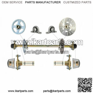 Complete Go Kart Live Rear Axle Kit Wheel Hub For Go kart Boat Cart Trike Quad