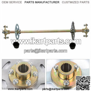 Go Kart Complete Rear Live Axle Kit for Brake Disc Caliper ATV QUAD Buggy