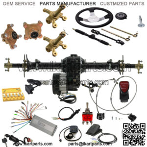 40" Full Kit Go Kart Rear Axle 48V 1000W Differential Electric Brushless Motor