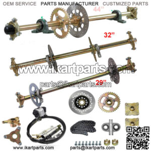 Go Kart Cart Rear Live Axle Shaft Kit , Brake Assembly, Sprocket & Hub ATV Golf