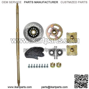 32" ATV Quad Go Kart Rear Live Axle Kit 428 Sprocket Brake Disc Rotor Wheel Hub
