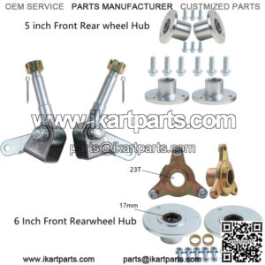 17mm Steering Spindle 3 Stud Wheel Hubs For 5" 6" ATV Quad Go Kart Drift Buggy
