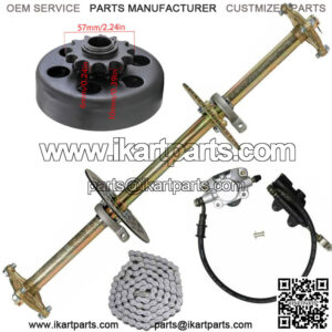 32" Rear Axle Kit+Brake Assembly+428 Chain+Clutch for Go kart Golf Cart Quad ATV