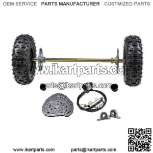 29" Go Kart Rear Axle Shaft Kit w/ 6" Wheels Tire Hub Disc for Drift Trike ATV