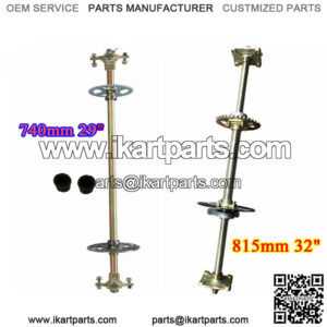 Drift Trike Go Kart Rear Live Axle Kit,Chain Sprocket & Hub,Brake Disc Assembly