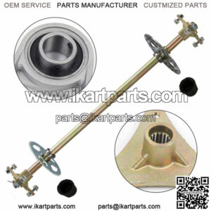 Complete Rear Axle Shaft Set w/Brake Chain Sprocket For Go Kart Quad Trike NEW
