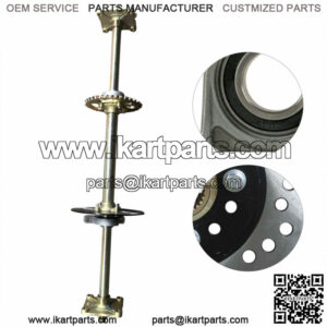 Complete Go Kart Live Rear Axle Kit 815mm W/Wheel Hub Set For Go kart Trike Quad