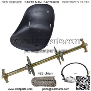 32" Rear Axle Kit Brake Assembly+Seat for Go Kart ATV Quad Drift Trike Buggy